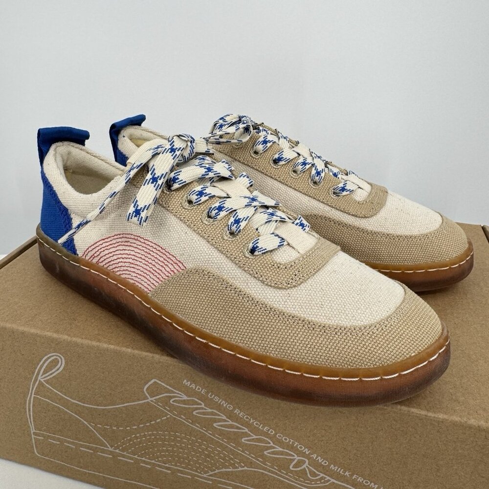 Everlane Tread Bare Sneaker size 7 Women's in Canvas/Red/Blue Lace-up Shoes